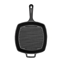 Commercial Chef Square 10 1/2 Inch Cast Iron Skillet