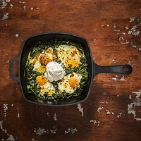 Commercial Chef Square 10 1/2 Inch Cast Iron Skillet