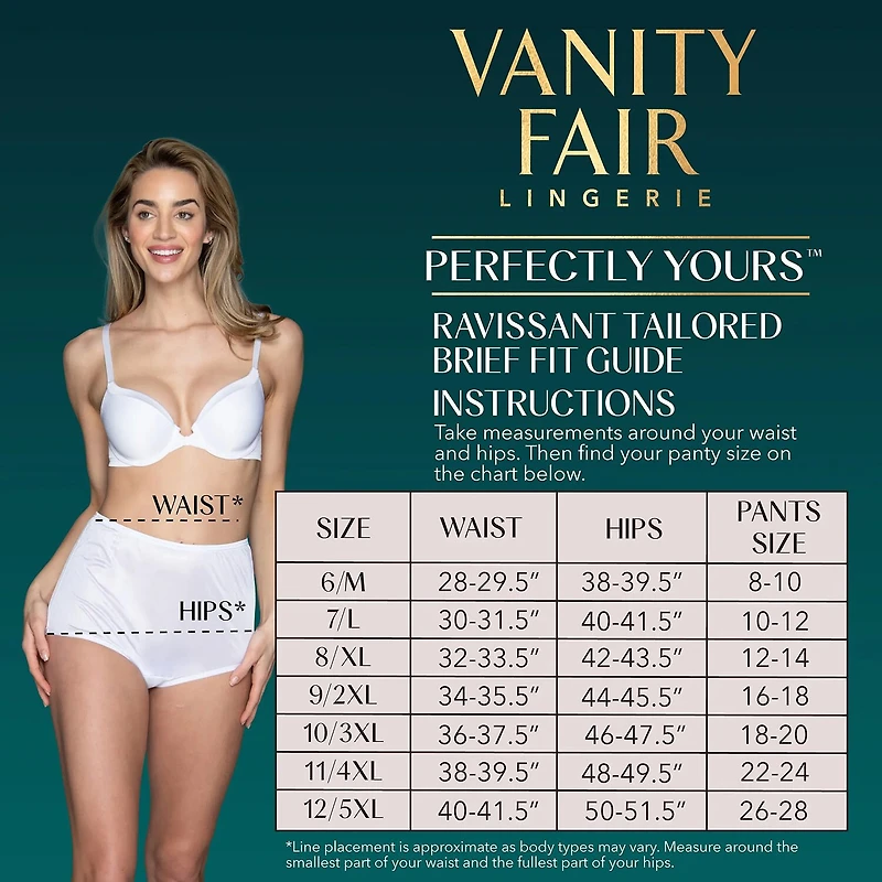 Vanity Fair® Perfectly Yours® Ravissant® Nylon 3 Pack Brief Panty - 15711