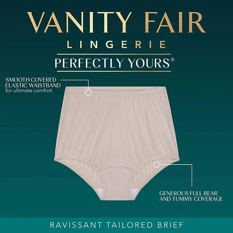 Vanity Fair® Perfectly Yours® Ravissant® Nylon 3 Pack Brief Panty - 15711