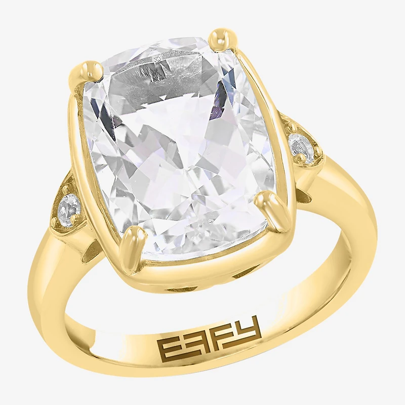 Effy Final Call Limited Quantities! Womens Genuine White Topaz 14K Gold Over Silver Cocktail Ring