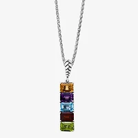 Effy Final Call Limited Quantities! Womens Genuine Multi Color Sterling Silver 18 Inch Pendant Necklace