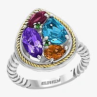 Effy Final Call Limited Quantities! Womens Genuine Multi Color 18K Gold Over Silver Pear Cocktail Ring
