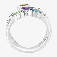 Effy Final Call Limited Quantities! Womens 1/6 CT. T.W. Genuine Multi Color Sterling Silver Cluster Band