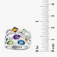 Effy Final Call Limited Quantities! Womens 1/6 CT. T.W. Genuine Multi Color Sterling Silver Cluster Band