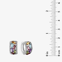 Effy Final Call Limited Quantities! Womens Genuine Multi Color Sterling Silver 10mm Hoop Earrings