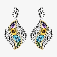 Effy Final Call Limited Quantities! Womens Genuine Multi Color 14K Gold Over Silver Drop Earrings