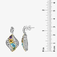 Effy Final Call Limited Quantities! Womens Genuine Multi Color 14K Gold Over Silver Drop Earrings