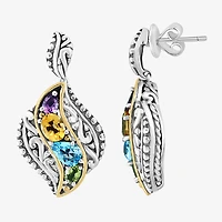 Effy Final Call Limited Quantities! Womens Genuine Multi Color 14K Gold Over Silver Drop Earrings