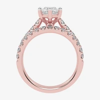 Signature By Modern Bride (G-H / Vs2-Si1) Womens 3 CT. T.W. Lab Grown White Diamond 14K Gold Marquise Side Stone Bridal Set