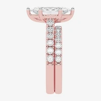 Signature By Modern Bride (G-H / Vs2-Si1) Womens 3 CT. T.W. Lab Grown White Diamond 14K Gold Marquise Side Stone Bridal Set