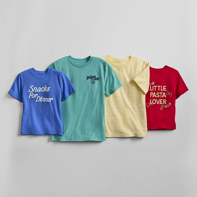 Thereabouts Little & Big Kid Girls Crew Neck Short Sleeve Regular Fit Graphic T-Shirt