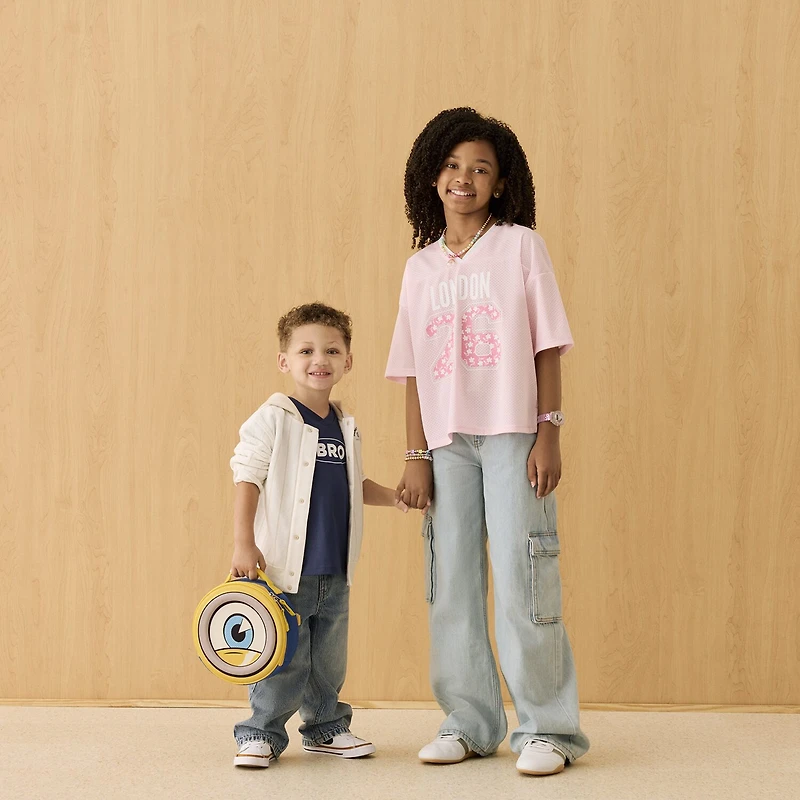 Thereabouts Little & Big Kid Girls Adjustable Waist Low Rise Baggy Fit Cargo Jean