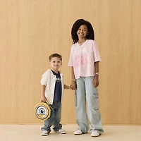 Thereabouts Little & Big Kid Girls Adjustable Waist Low Rise Baggy Fit Cargo Jean