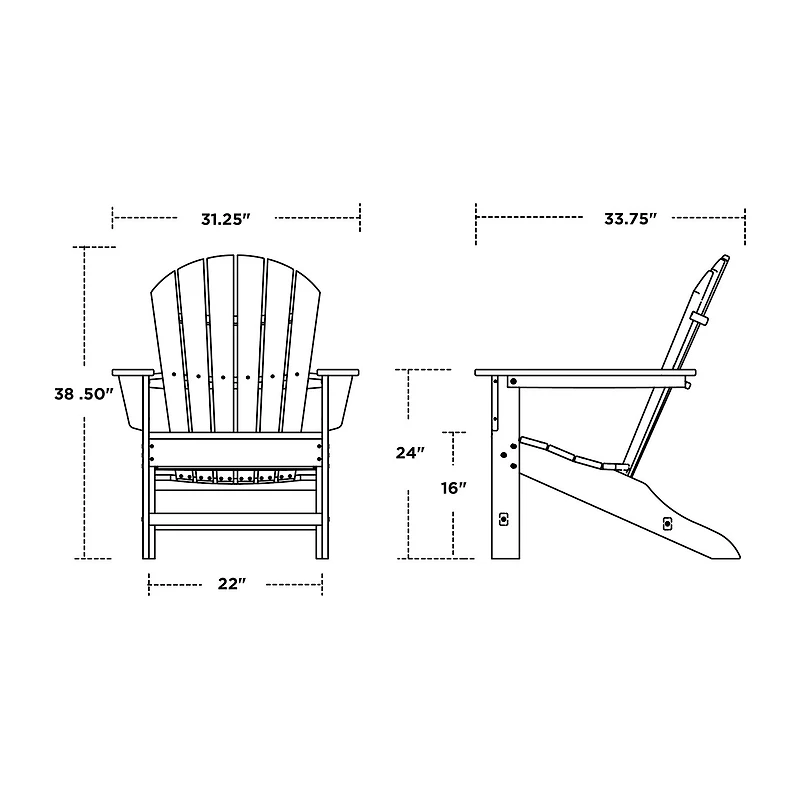 POLYWOOD® South Beach Adirondack