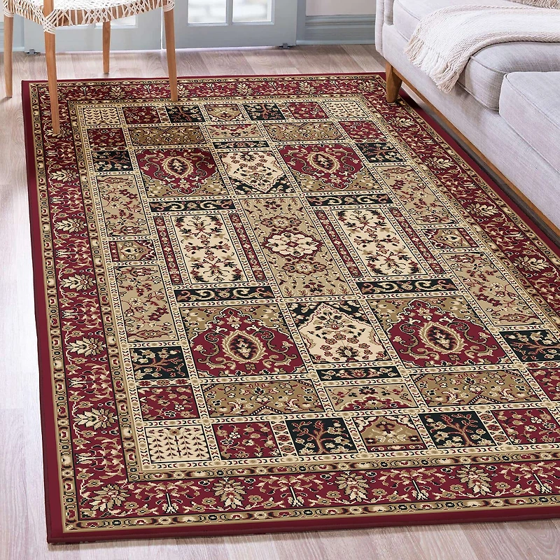 Radici Como Panel Kerman Traditional Oriental Indoor Rectangular Area Rug