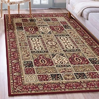 Radici Como Panel Kerman Traditional Oriental Indoor Rectangular Area Rug