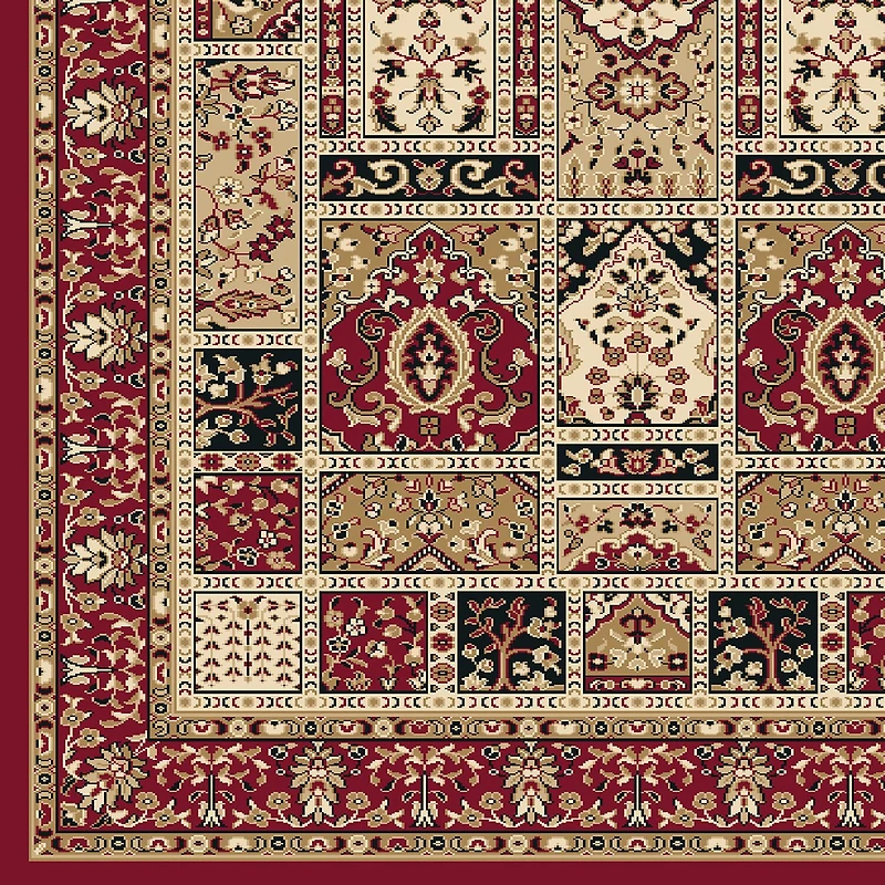 Radici Como Panel Kerman Traditional Oriental Indoor Rectangular Area Rug