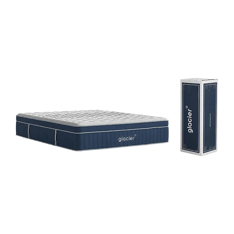 Glacier Apex Hybrid 14" Medium Plush Euro Top - Mattress a Box