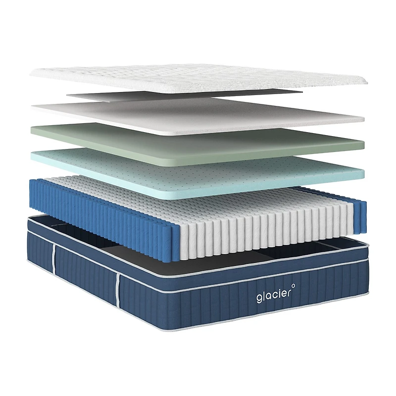 Glacier Apex Hybrid 14" Medium Plush Euro Top - Mattress a Box