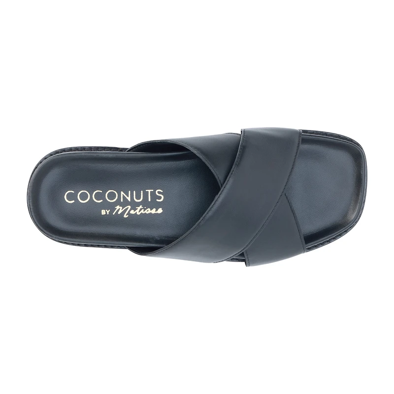 COCONUTS BY Matisse Womens Hannah Criss Cross Strap Flat Sandals