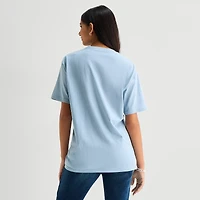 Womens Crew Neck Short Sleeve Regular Fit Graphic T-Shirt