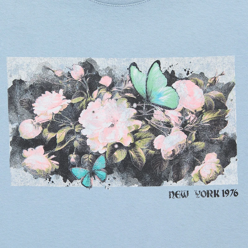 Womens Crew Neck Short Sleeve Regular Fit Graphic T-Shirt