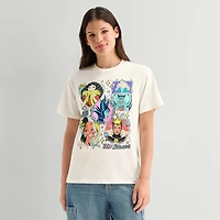 Disney Villians Boyfriend Tee Womens Juniors Crew Neck Short Sleeve Loose Fit Graphic T-Shirt