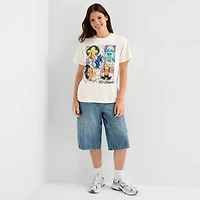 Disney Villians Boyfriend Tee Womens Juniors Crew Neck Short Sleeve Loose Fit Graphic T-Shirt