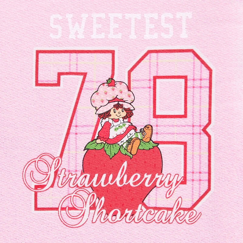 Strawberry Shortcake Sweatpant Womens Juniors Wide Leg Mid Rise Fleece