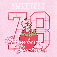 Strawberry Shortcake Sweatpant Womens Juniors Wide Leg Mid Rise Fleece