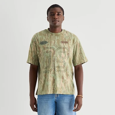 Arizona Mens Crew Neck Short Sleeve Boxy Fit Graphic T-Shirt