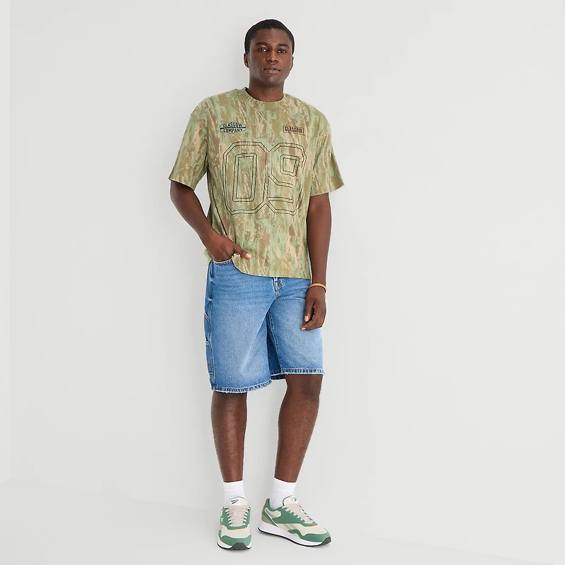 Arizona Mens Crew Neck Short Sleeve Boxy Fit Graphic T-Shirt