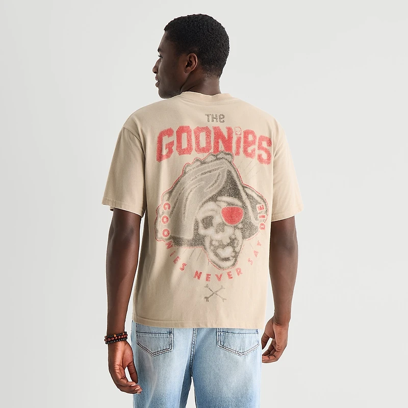 Goonies Mens Crew Neck Short Sleeve Boxy Fit Graphic T-Shirt