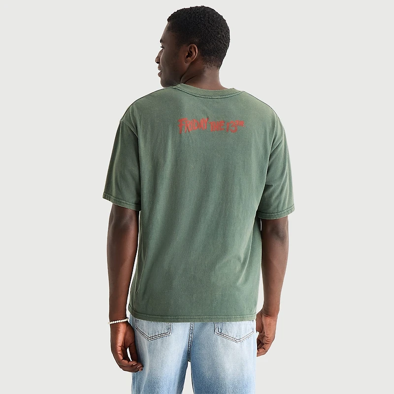 Camp Crystal Mens Crew Neck Short Sleeve Boxy Fit Graphic T-Shirt