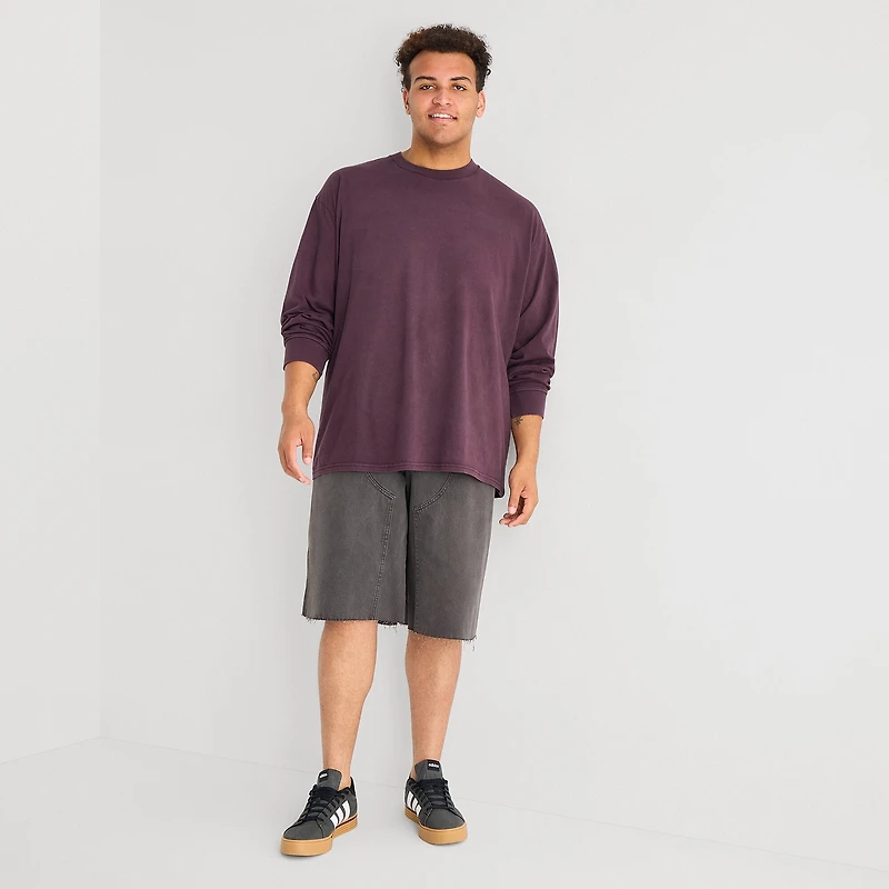 Arizona Mens Crew Neck Long Sleeve Big and Tall T-Shirt
