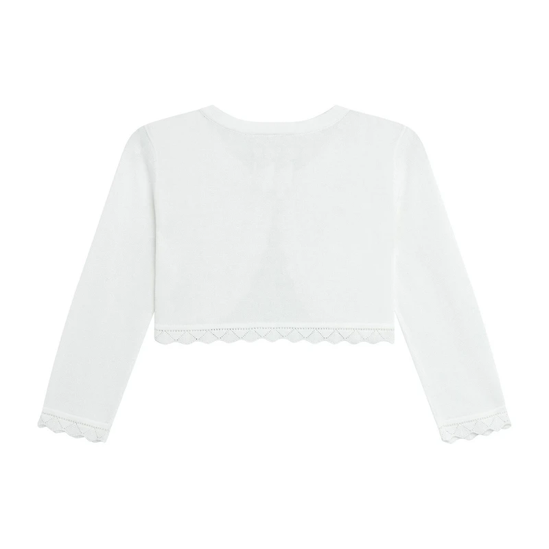 by&by girl Little & Big Kid Girls Round Neck Long Sleeve Button Cardigan