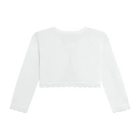 by&by girl Little & Big Kid Girls Round Neck Long Sleeve Button Cardigan
