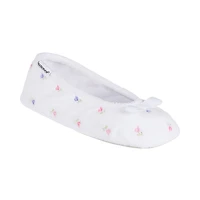 Isotoner Microterry Womens Ballerina Slippers