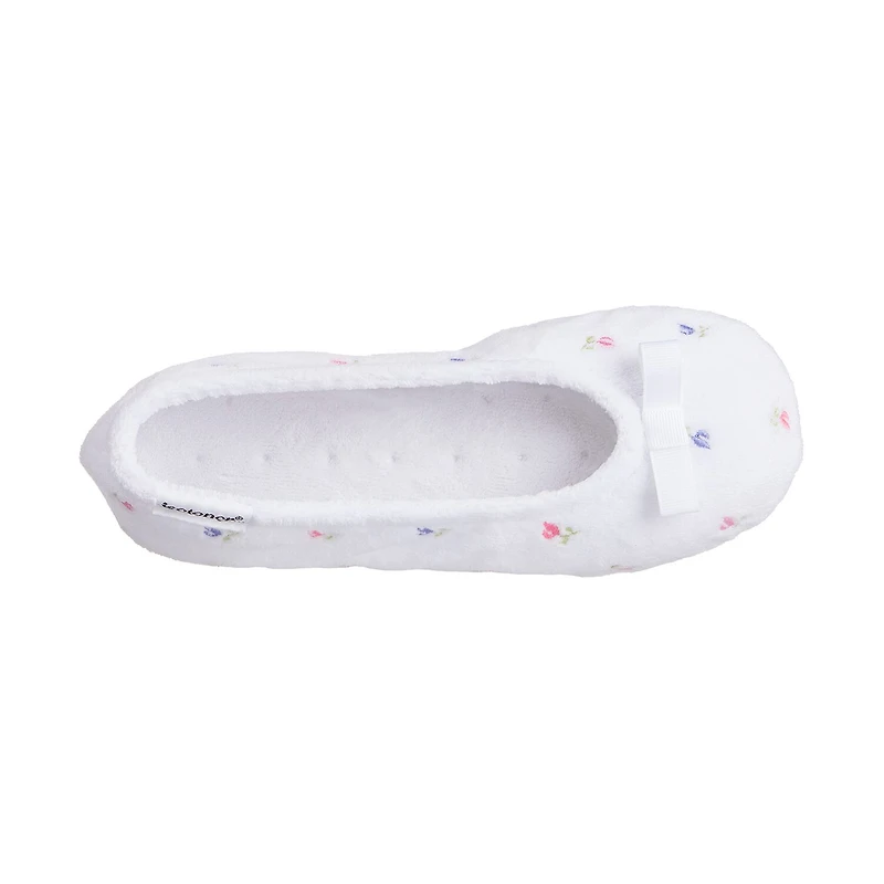 Isotoner Microterry Womens Ballerina Slippers