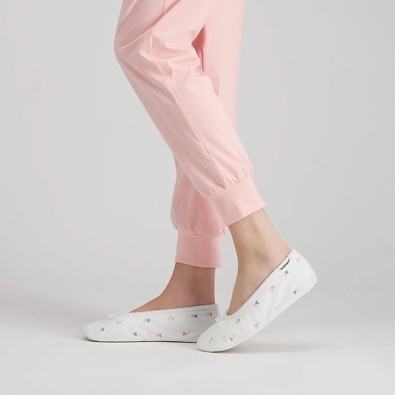 Isotoner Microterry Womens Ballerina Slippers