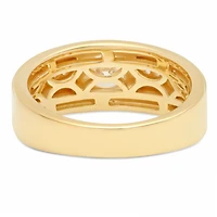 Mens Sterling Silver Cubic Zirconia Ring