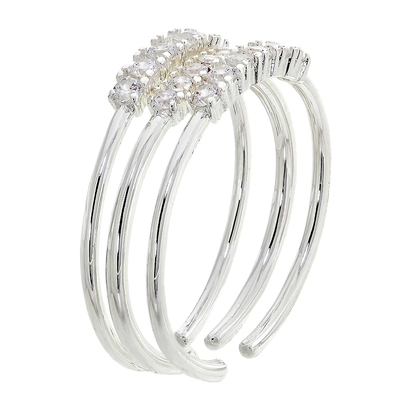 Sparkle Allure Birthstone Womens Red Cubic Zirconia Pure Silver Over Brass Ring Set