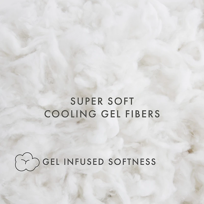 Casual Comfort 2-Pack Plush Down-Alternative Cooling Gel Fiber Bed Pillow Set