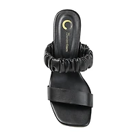Journee Collection Fayth Womens Round Open Toe Block Heel Pumps