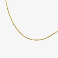 Womens 18K Gold 18 Inch Wheat Chain Necklace