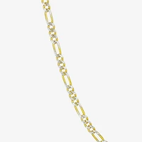 10K Gold Two-Tone 18-20" Hollow Figaro Chain