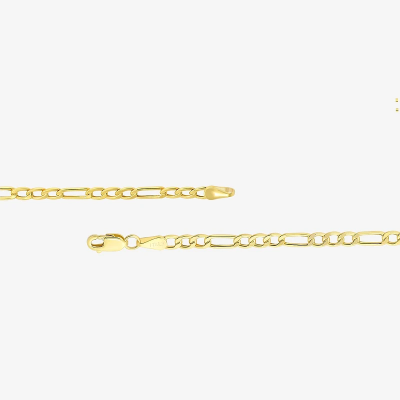 10K Yellow Gold 20" Hollow Figaro Chain