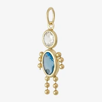 10K Gold March Birthstone Babies Boy Charm