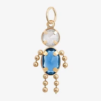 10K Gold March Birthstone Babies Boy Charm
